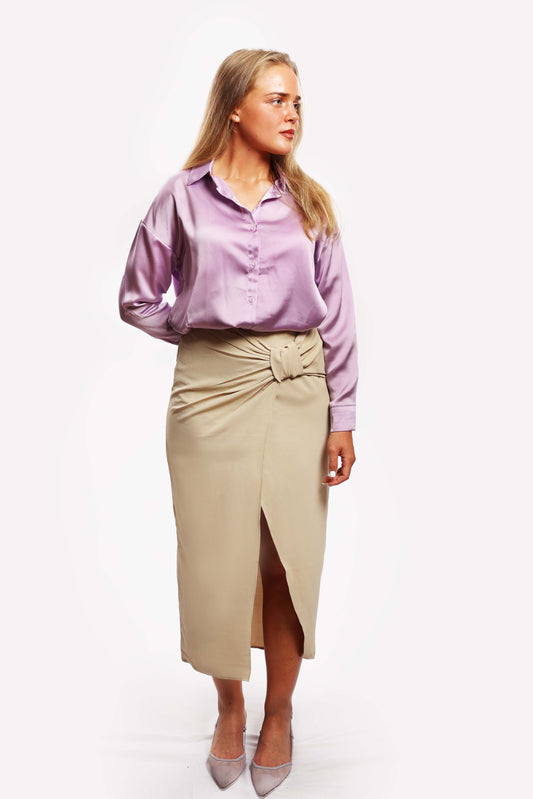 Satin Shirt - Light Purple